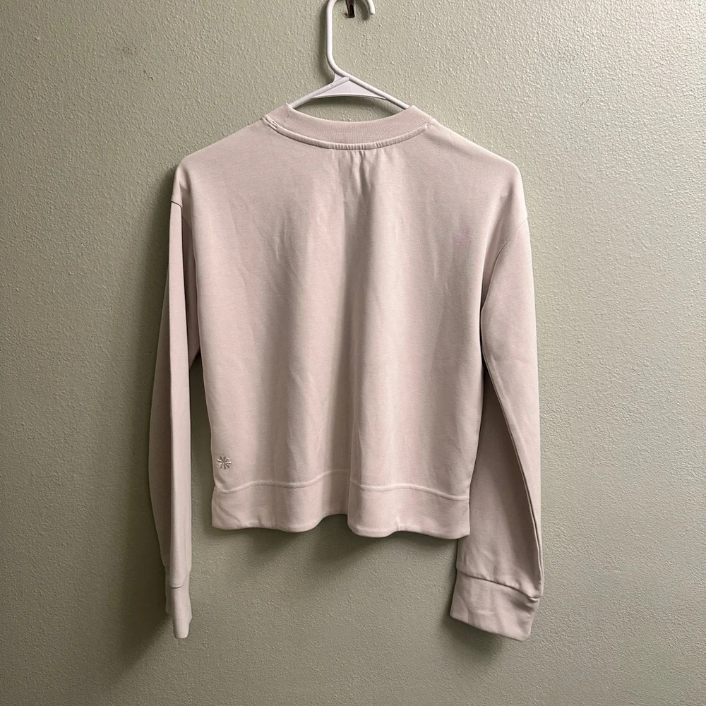 Athleta Seasoft Crewneck Sweatshirt Size XXS Bone - Picture 3 of 12